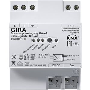 Gira KNX voeding 160 mA met geïntegreerde smoorspoel  