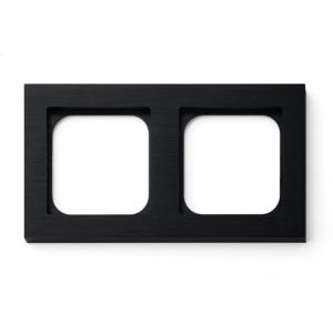 Basalte Frame - 2 gang - brushed black