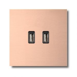 Basalte Socket - Afdekraam enkelvoudig USB - rosé