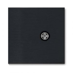 Basalte Socket - Afdekraam enkelvoudig CAI - brushed black