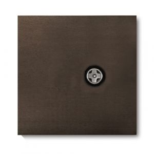 Basalte Socket - Afdekraam enkelvoudig CAI - bronze