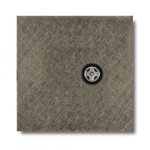 Basalte Socket - Afdekraam enkelvoudig CAI - fer forgé grey