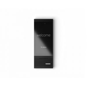 Basalte Adelante doorcom module - anodised aluminium black - single call button chrome with LED