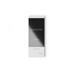 Basalte Adelante doorcom module - satin white (RAL 9016) - single call button gold with LED