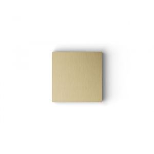 Basalte Adelante small blank faceplate - anodised aluminium brass tone