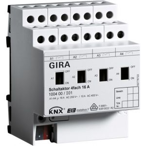 Gira KNX Schakelactor viervoudig 16 A met handbediening