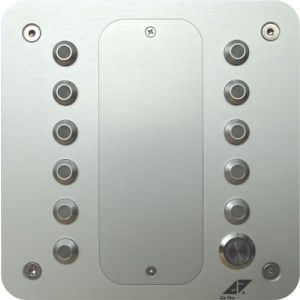 GePro KNX meld- en alarmtableau met 11 RGB leds + 1 taster aluminium