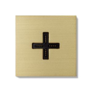 Basalte Eve plus - wall base cover - brushed brass