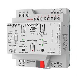 Zennio ALLinBOX 46 Multifunctioneel KNX apparaat - 4x uit / 6x in