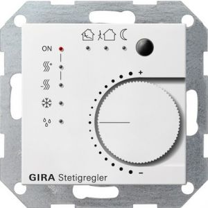 Gira KNX kamerthermostaat met 4 ingangen zuiver wit glanzend 55