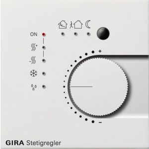 Gira KNX kamerthermostaat met 4 ingangen zuiver wit glanzend F100