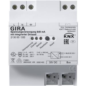 Gira KNX Voedingseenheid 640 mA met twee geïntegreerde spoelen