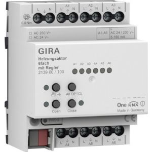 Gira KNX verwarmingsactor 6-voudig met regelaar  