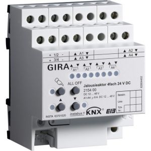 Gira KNX Jaloezieactor viervoudig 24 V DC met handbediening