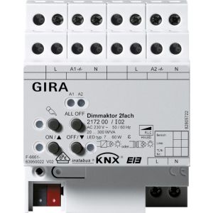Gira KNX Universele dimactor tweevoudig 2 x 300 W/VA