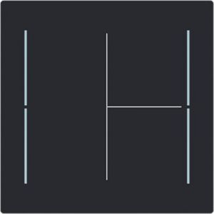 ABB wippenset Trevion 3 v Art Linear mat zwart