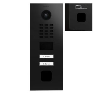 Doorbird Intercom D2102FV zwart - 2 beldrukkers - Ekey sLine vingerscanner