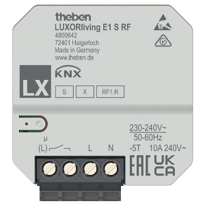 Theben LUXORliving KNX RF verwarmingsactor voor elektrische verwarming 10A