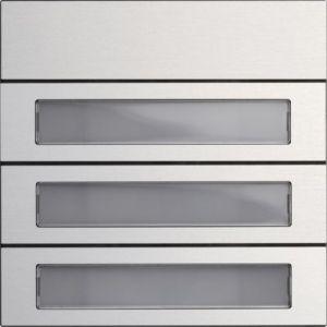 Gira System 106 belknopmodule 3 voudig aluminium