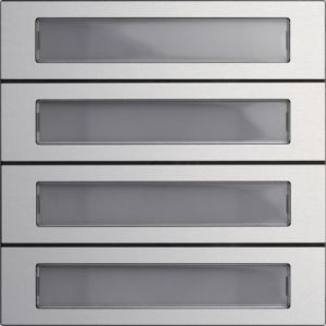 Gira System 106 belknopmodule 4 voudig aluminium