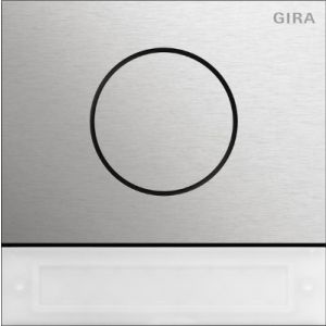 Gira System 106 deurstation met inbedrijfstellingstoets edelstaal V4A