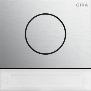 Gira System 106 deurstation met inbedrijfstellingstoets aluminium
