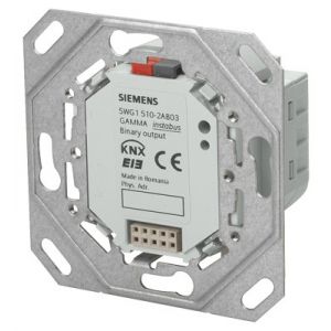 Siemens KNX Schakelactor inbouwmodule met frame en BTI 2x 10A, AC 230 V