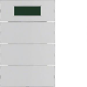 Hager Tastsensor 3-voudig met RTR display en tekstveld  K.1/K.5 aluminium