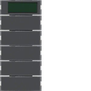 Hager Tastsensor 5-voudig met kamerthermostaat display  S.1/B.3/B.7