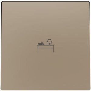 Zennio ZS55 Enkele schakelaarafdekking met custom print champagne 55mm