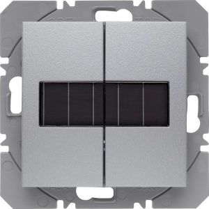 Hager KNX RF wandzender 2-voudig zonnecel S.1/B.3/B.7 aluminium mat