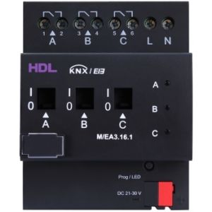 HDL M/EA3.16.1 Energiemeter met 3 kanaals schakelactor KNX 16A