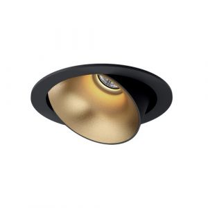 LED downlighter Carmenta M zwart/goud Dim to Warm conventioneel
