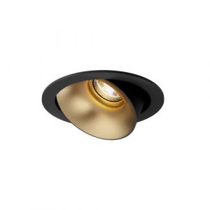 LED downlighter Carmenta S zwart/goud Dim to Warm conventioneel
