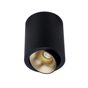 LED downlighter Flora M zwart/goud 2700K conventioneel