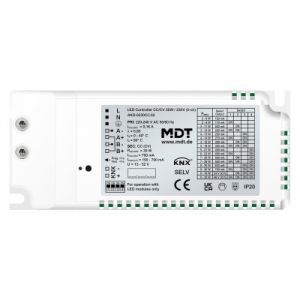 MDT LED Stuureenheid CC/CV 30 W 2 kanaals voor stroomgestuurde LED spots