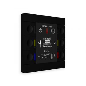 MDT KNX centraal bedienpaneel Smart 86 met kleurendisplay zwart mat