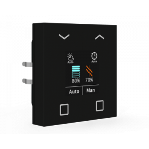 MDT KNX jaloezietaster smart 55 4v met display zwart mat