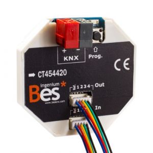 Ingenium Bes KNX 4x digitale ingang / pulsdrukkerinterface met led-uitgangen