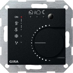 Gira KNX kamerthermostaat met 4 ingangen zwart mat 55