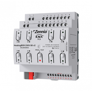Zennio HeatingBOX verwarmingsactor 230VAC 8 kanalen