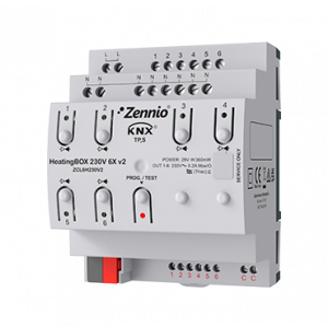 Zennio HeatingBOX verwarmingsactor 230VAC 6 kanalen