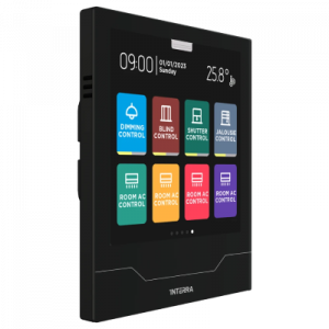 Interra iX4 - 4" KNX Touchdisplay met luchtkwaliteitsensor zwart