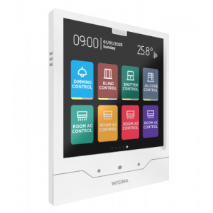 Interra iX4 - 4" KNX Touchdisplay met luchtkwaliteitsensor wit