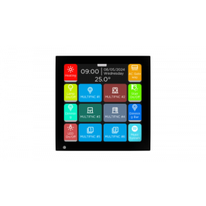 Interra iX3 - 4" KNX Touchdisplay met luchtkwaliteitsensor zwart