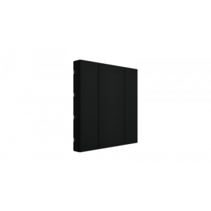 Interra iSwitch+ KNX Taster 2 voudig zwart mat aluminium