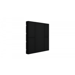 Interra iSwitch+ KNX Taster 4 voudig zwart mat aluminium