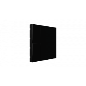 Interra iSwitch+ KNX Taster 6 voudig zwart kunststof