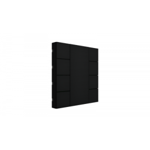 Interra iSwitch+ KNX Taster 8 voudig zwart mat aluminium