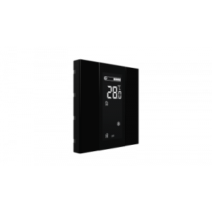 Interra iSwitch+ KNX Taster 2 voudig met lcd en luchtkwaliteitssensor zwart kunststof